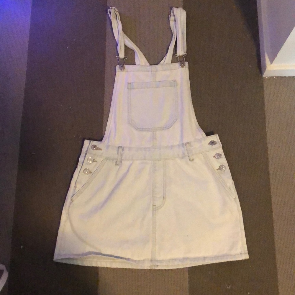 LIGHT WASH OVERALL DRESS